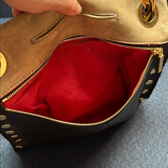 2942 Hammitt Crossbody Purse Shoulder Bag Leather  Gold Hardware - Picture 13 of 15